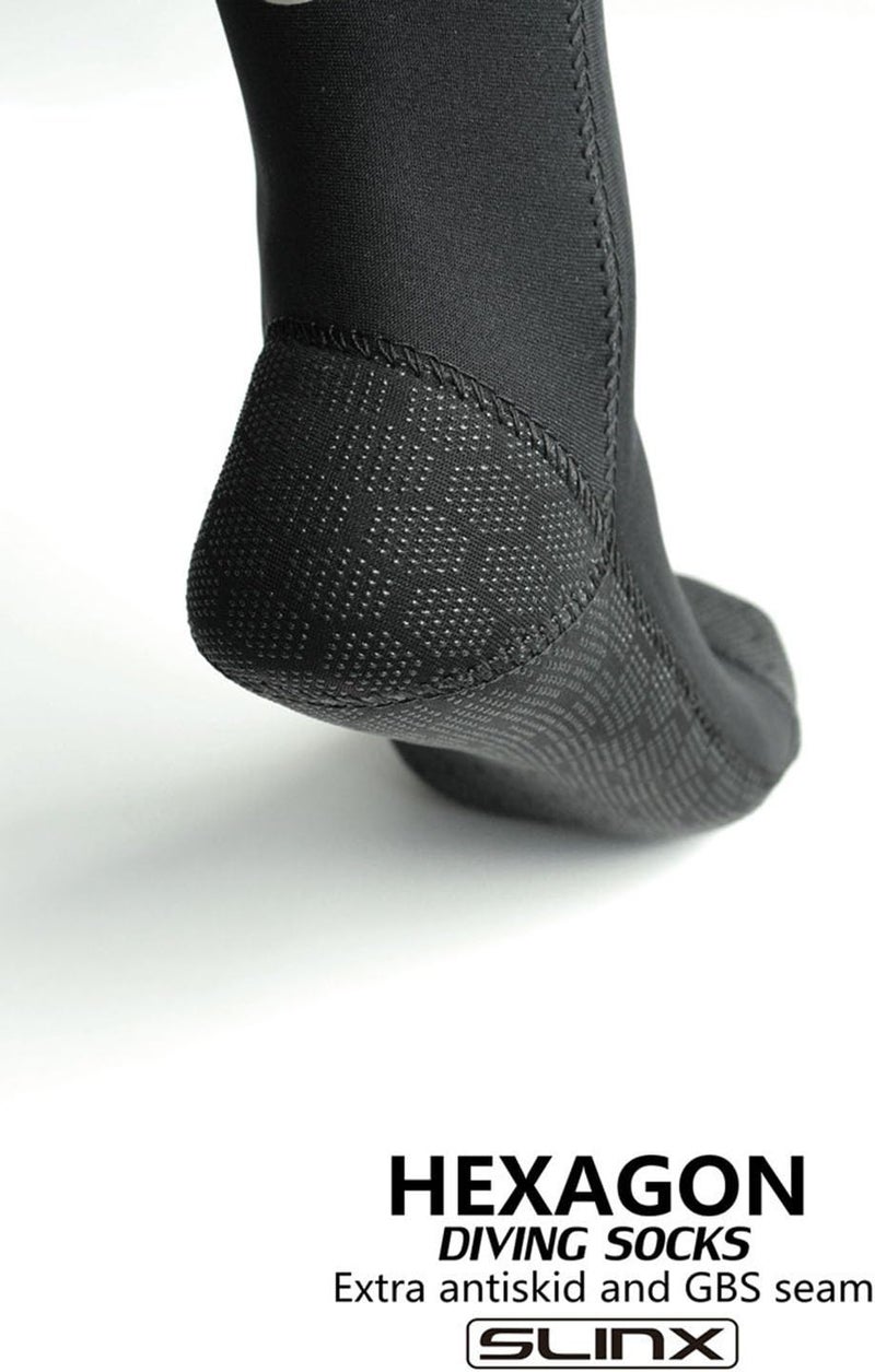 Skyone Neoprene Water Fin Sock Diving Wetsuits Sock 3MM for Women Men, Thermal Beach Socks Anti Slip Flexible for Snorkeling - Image 3